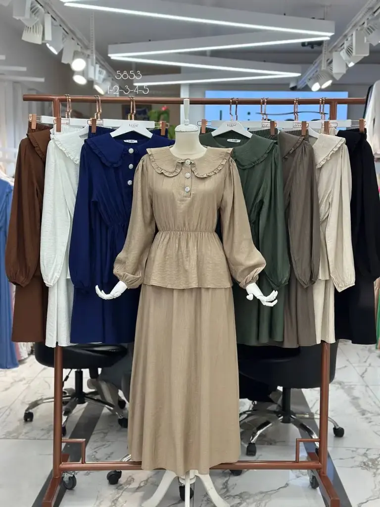 Tracksuit Set blouse with skirt Olive