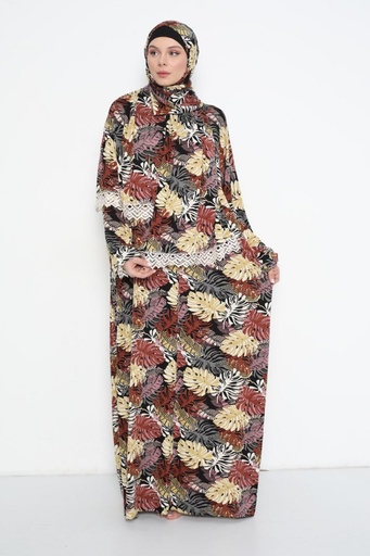 [112024-6047-black] Women's Prayer Set Flower Shape