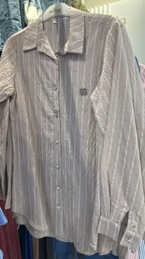 Women's Casual Shirt Beige قميص نسائي