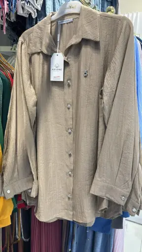 Women's Casual Shirt Beige قميص نسائي 