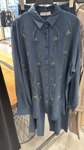 [869-2025-0004] Tracksuit Set Cotton D-blue