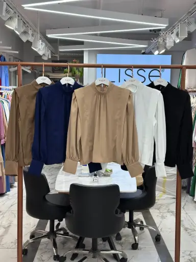 Tracksuit Set blouse with skirt Beige