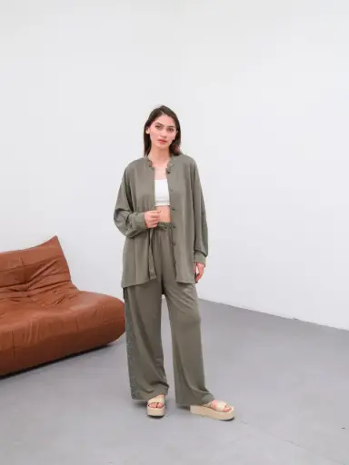 Two-Piece Suit Olive